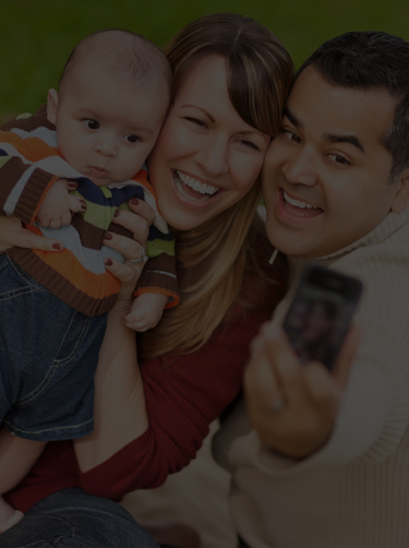 family taking photo